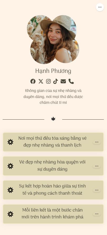 Link bio Ánh Ngọc nhẹ nhàng