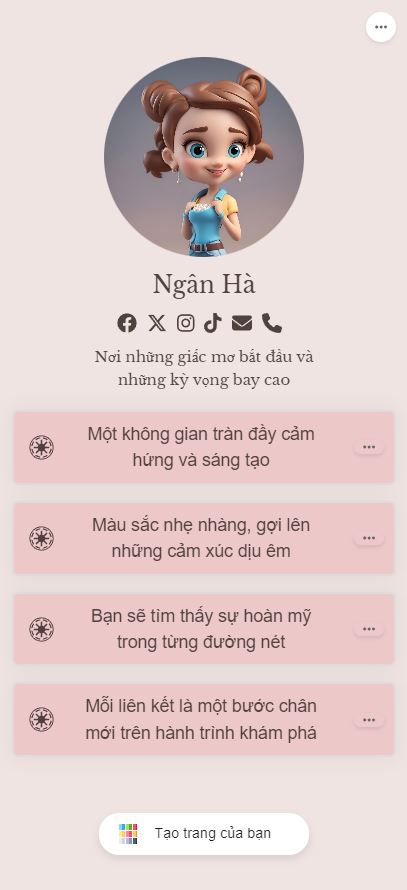 Link bio Tinh Vân Hồng